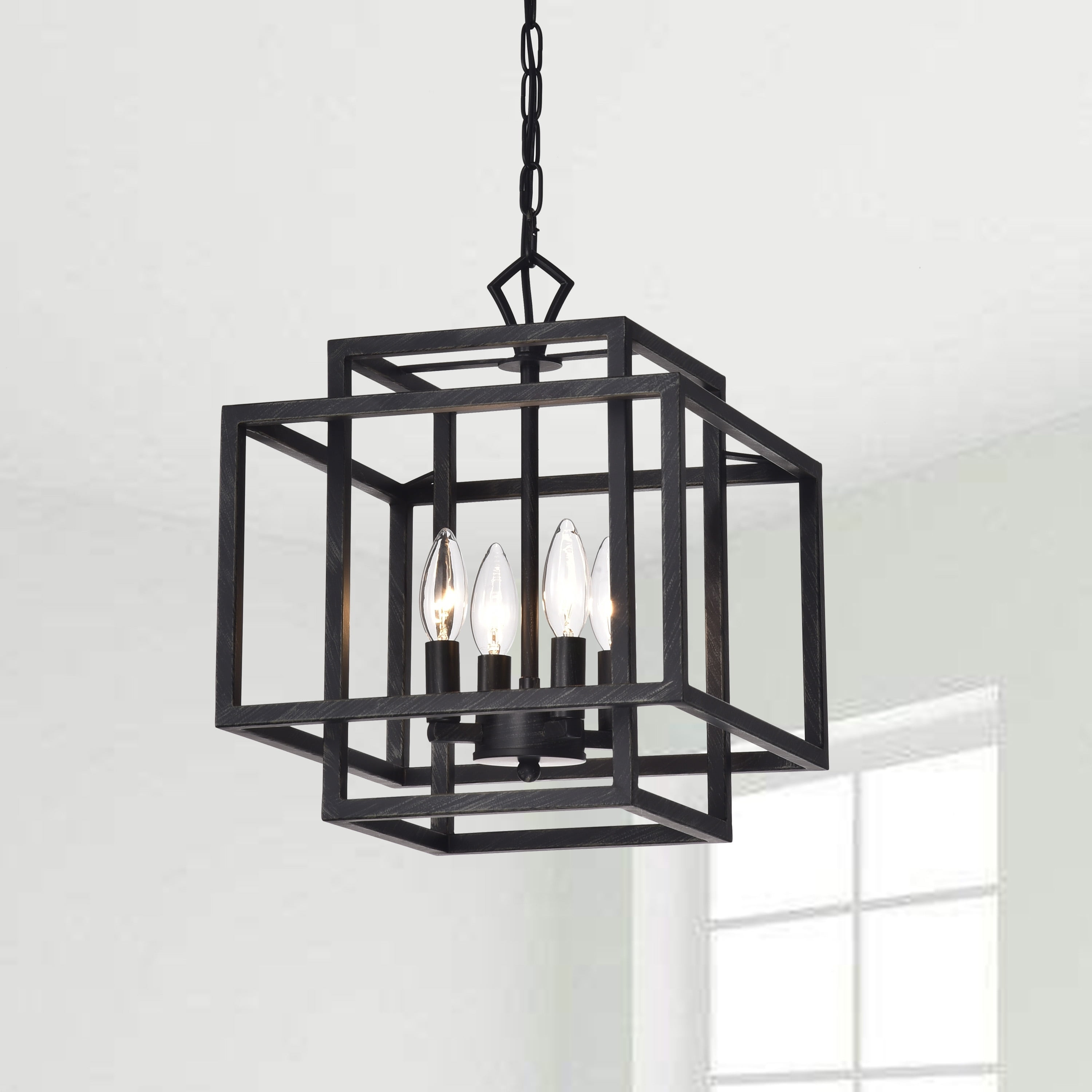 The Lighting Store Eleonor Antique Black 4-light Ironwork Chandelier