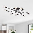 thumbnail image 1 of The Lighting Store Olalla 8-Light Black Sputnik Linear Flush Mount, 1 of 5