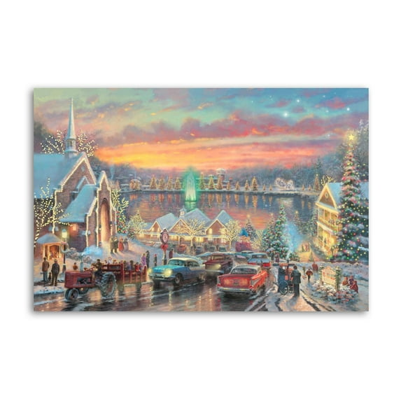 The Lights of Christmastown Posters Art Print Wall Photo Paint Poster Hanging Picture Family Bedroom Decor Gift 24x36inch(60x90cm)