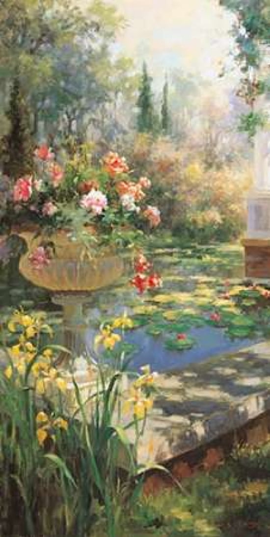 The Lily Garden Canvas Art - Vail Oxley (10 x 20)