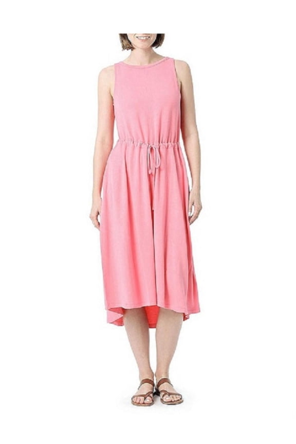 The Limited Womens Size Medium Stretch Hi-Lo Midi Weekend Dress, Peachy Pink