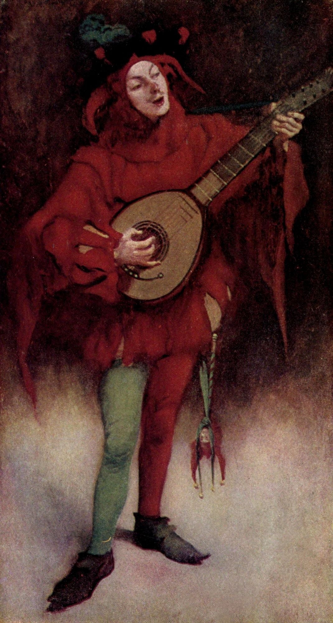 The Line of Love 1905 Jester Canvas Art - Howard Pyle (18 x 24)