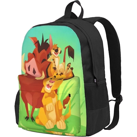 The Lion Anime King Backpack with Large Capacity Laptop Backpack Business Daypack Adjustable Shoulder Strap Bookbag 16.5 inch