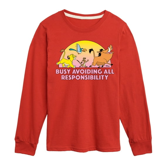 The Lion King - Avoiding All Responsibility - Toddler & Youth Long Sleeve Graphic T-Shirt