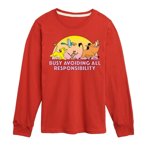 The Lion King - Avoiding All Responsibility - Toddler & Youth Long Sleeve Graphic T-Shirt
