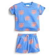 The Lion King Baby Boys Allover Print Short Sleeve Tee and Shorts Set, 2-Piece, Sizes 0/3M-24M