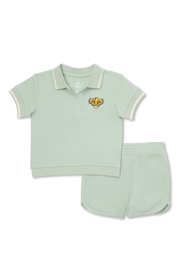 The Lion King Baby Polo Shirt and Shorts Set, 2-Piece, Sizes 0M-18M