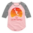 thumbnail image 1 of The Lion King - Baby Simba at Pride Rock - Iconic Silhouette - Toddler & Youth Girls Raglan Graphic T-Shirt, 1 of 4