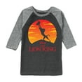 thumbnail image 1 of The Lion King - Baby Simba at Pride Rock - Iconic Silhouette - Toddler & Youth Raglan Graphic T-Shirt, 1 of 4