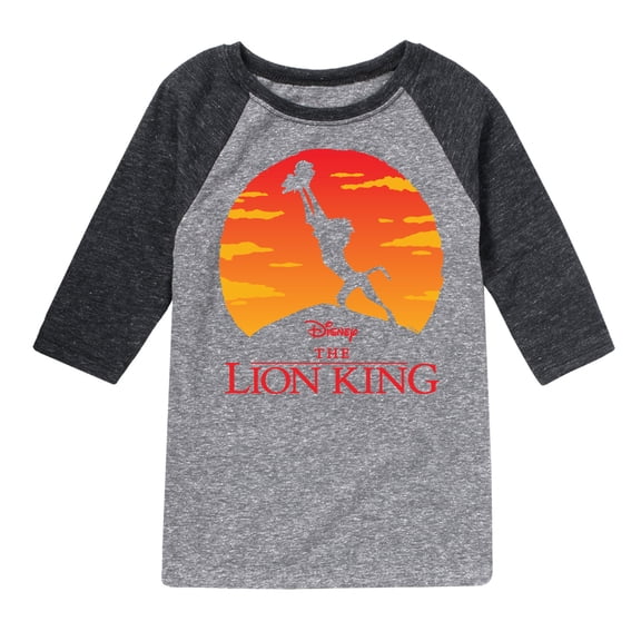 The Lion King - Baby Simba at Pride Rock - Iconic Silhouette - Toddler & Youth Raglan Graphic T-Shirt