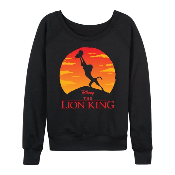 The Lion King - Baby Simba at Pride Rock - Iconic Silhouette - Women's Lightweight French Terry Long Sleeve Shirt