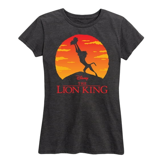 The Lion King - Baby Simba at Pride Rock - Iconic Silhouette - Women's Short Sleeve Graphic T-Shirt