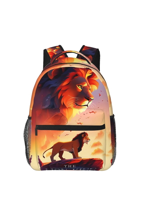 The Lion King Backpack All Over Print Casual School Laptop Bags Lightweight Travel Sports Shoulder Daypack Bookbags