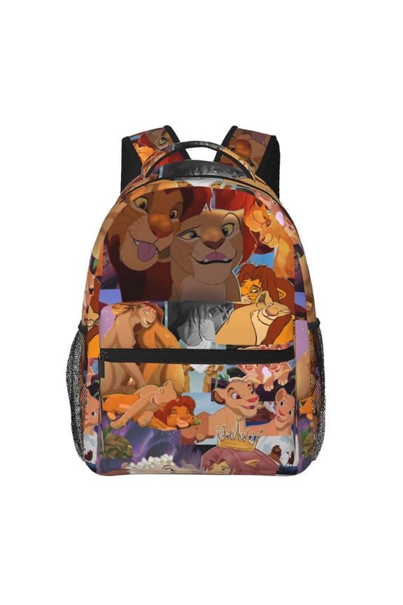 The Lion King Backpack All Over Print Casual School Laptop Bags Lightweight Travel Sports Shoulder Daypack Bookbags