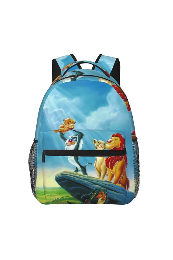 The Lion King Backpack All Over Print Casual School Laptop Bags Lightweight Travel Sports Shoulder Daypack Bookbags