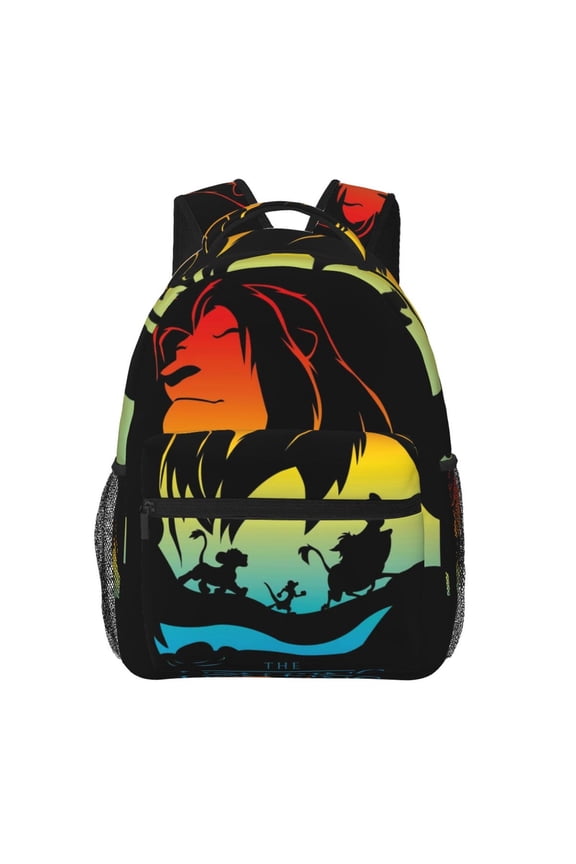 The Lion King Backpack All Over Print Casual School Laptop Bags Lightweight Travel Sports Shoulder Daypack Bookbags