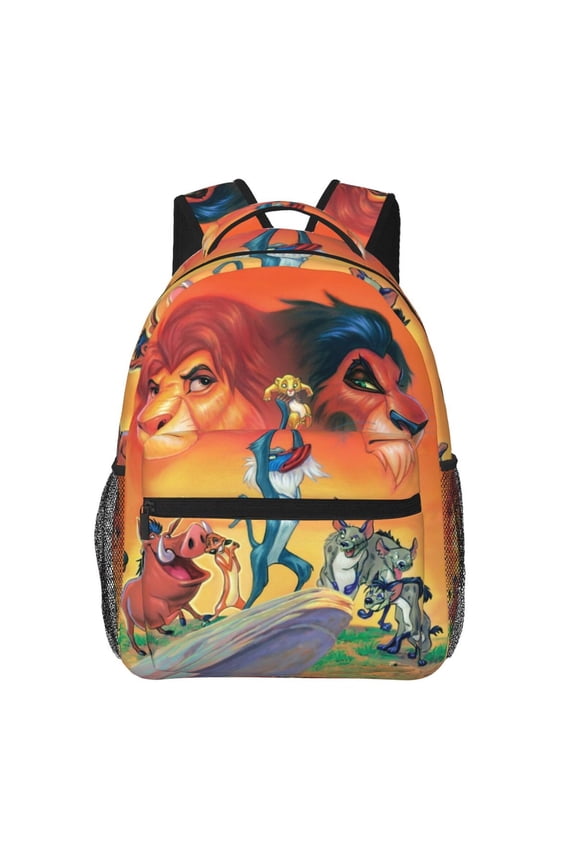 The Lion King Backpack All Over Print Casual School Laptop Bags Lightweight Travel Sports Shoulder Daypack Bookbags