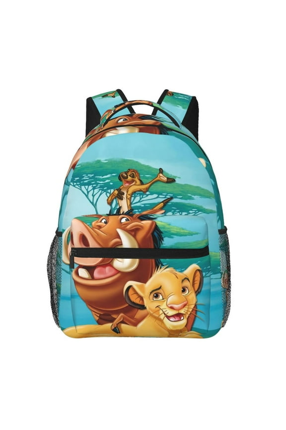 The Lion King Backpack All Over Print Casual School Laptop Bags Lightweight Travel Sports Shoulder Daypack Bookbags