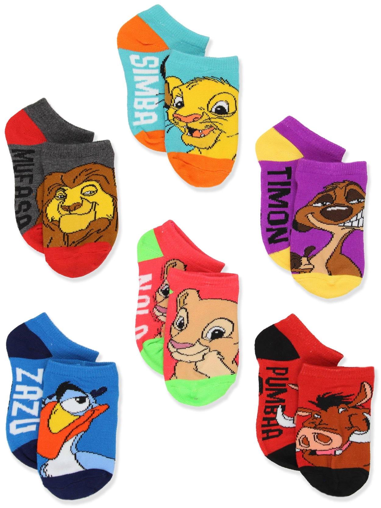 Disney's The Lion King High-Quality 6 Pack Socks Set for Kids