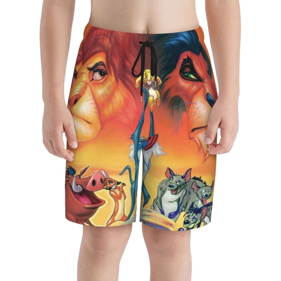 The Lion King Boy's Swim Trunks Quick Dry Board Shorts Kids Beach Swim Shorts Bathing Suits Swimsuit