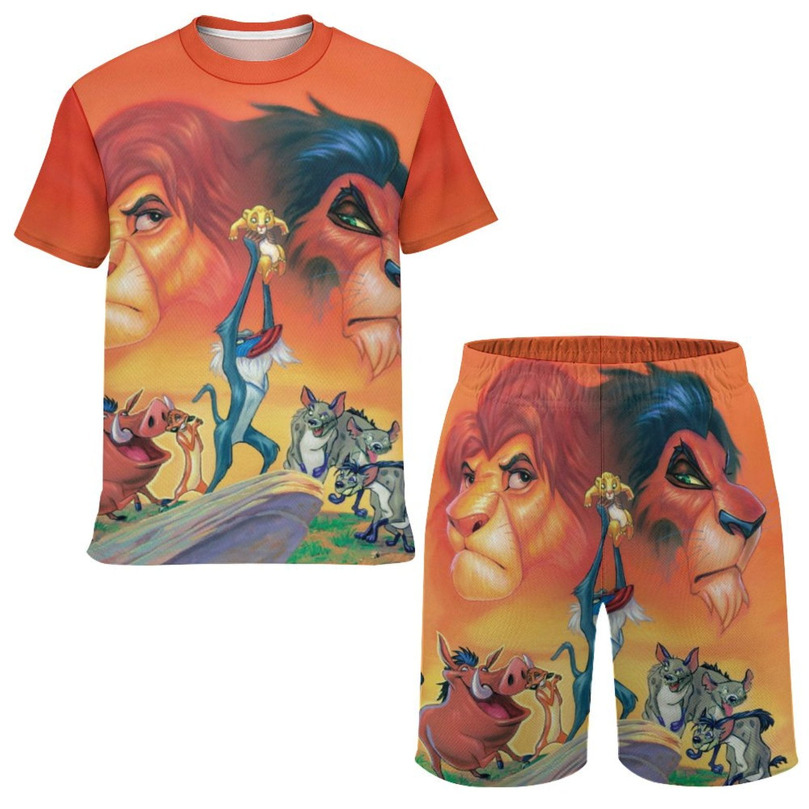 Boys Shirts-Khaki material with elephant and lion motif