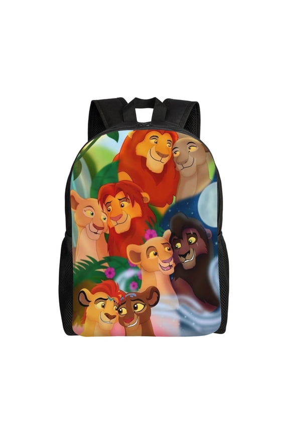 The Lion King Cartoon Backpack Cute Large Capacity Casual School Unisex Laptop Bags Travel Sports Daypack Bookbags