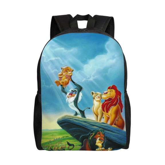 The Lion King Cartoon Backpack Cute Large Capacity Casual School Unisex Laptop Bags Travel Sports Daypack Bookbags