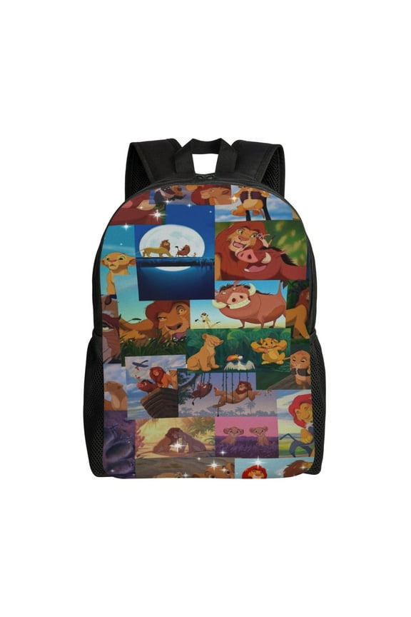 The Lion King Cartoon Backpack Cute Large Capacity Casual School Unisex Laptop Bags Travel Sports Daypack Bookbags