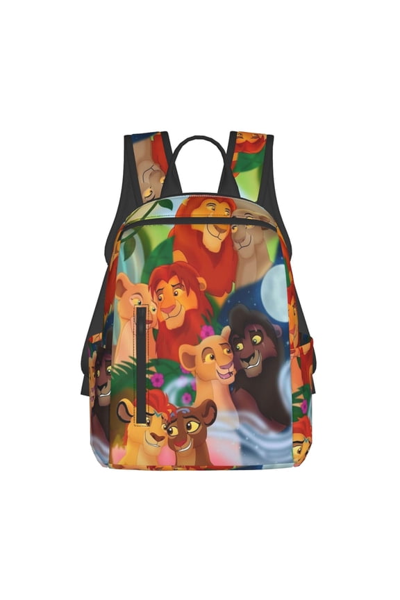 The Lion King Cartoon Backpack Cute Printed Casual School Laptop Bags Lightweight Travel Sports Daypack Bookbags