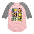 thumbnail image 1 of The Lion King - Character Grid - Toddler & Youth Girls Raglan Graphic T-Shirt, 1 of 4