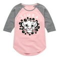 thumbnail image 1 of The Lion King - Cheetah Print - Simba - Toddler & Youth Girls Raglan Graphic T-Shirt, 1 of 5