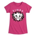 thumbnail image 1 of The Lion King - Cheetah Print - Simba - Toddler & Youth Girls Short Sleeve Graphic T-Shirt, 1 of 5