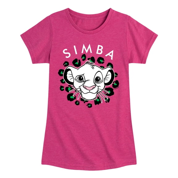 The Lion King - Cheetah Print - Simba - Toddler & Youth Girls Short Sleeve Graphic T-Shirt