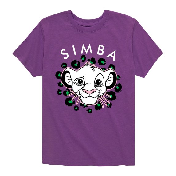 The Lion King - Cheetah Print - Simba - Toddler & Youth Short Sleeve Graphic T-Shirt