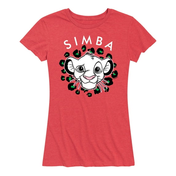 The Lion King - Cheetah Print - Simba - Women's Short Sleeve Graphic T-Shirt