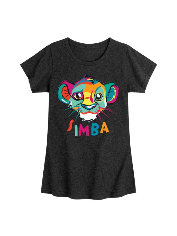 The Lion King - Colorful Simba - Toddler & Youth Girls Short Sleeve Graphic T-Shirt