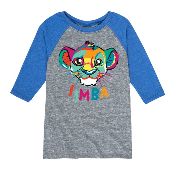 The Lion King - Colorful Simba - Toddler & Youth Raglan Graphic T-Shirt