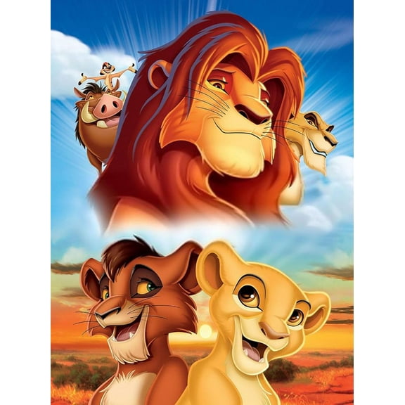 The Lion King Diamond Art Kits for Adults,5D Diamond Painting Kits for Adults,Simba Diamond Dots Paint with Diamonds for Home Wall Decor 12x16 Inch