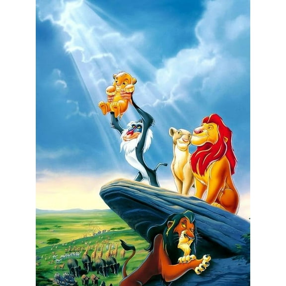The Lion King Diamond Painting Kits for Adults Beginners Round Full Drill 5D DIY Diamond Art Kits Diamond Painting Kits Picture Art for Home Wall Decor 12x16 inch