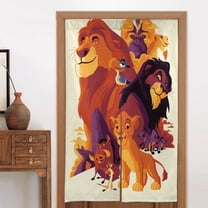 The Lion King Door Curtain Doorway Bedroom Kitchen Blackout Curtains Privacy Door Curtains Home Decor 2 Panel 34" x 56"