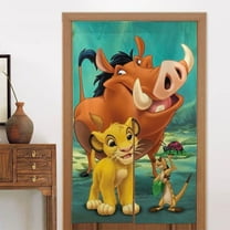 The Lion King Door Curtain Doorway Bedroom Kitchen Blackout Curtains Privacy Door Curtains Home Decor 2 Panel 34" x 56"