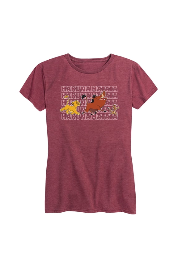 - Hakuna Matata Outlined Words - Women's Short Sleeve Graphic T-Shirt