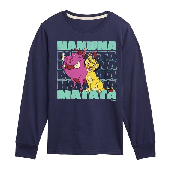 The Lion King - Hakuna Matata Pop - Youth Boys Long Sleeve Graphic T-Shirt