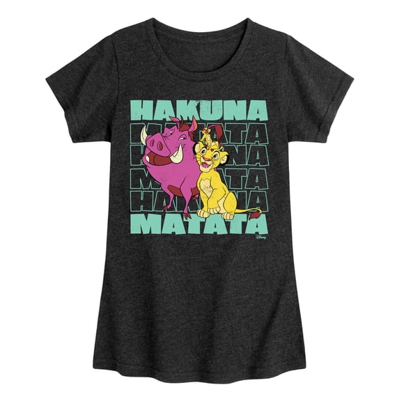 The Lion King - Hakuna Matata Pop Fitted Short Sleeve Graphic T-Shirt