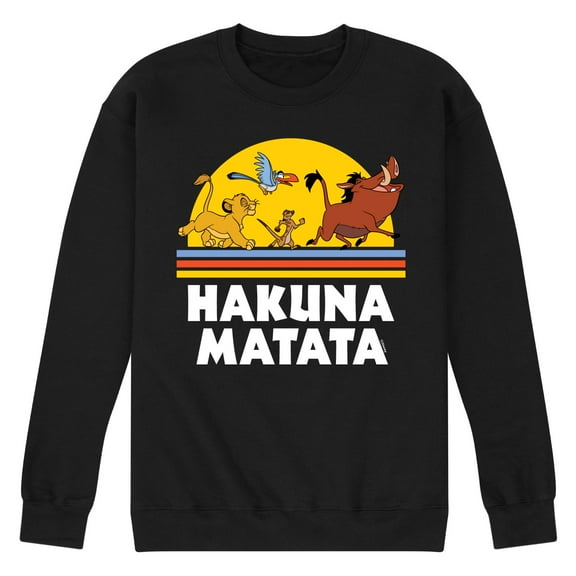 The Lion King - Hakuna Matata - Sunshine - Men's Crew Neck Fleece Pullover