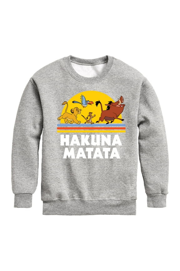 The Lion King - Hakuna Matata - Sunshine - Toddler & Youth Crewneck Fleece Sweatshirt