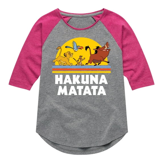 The Lion King - Hakuna Matata - Sunshine - Toddler & Youth Girls Raglan Graphic T-Shirt