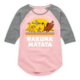 thumbnail image 1 of The Lion King - Hakuna Matata - Sunshine - Toddler & Youth Girls Raglan Graphic T-Shirt, 1 of 4