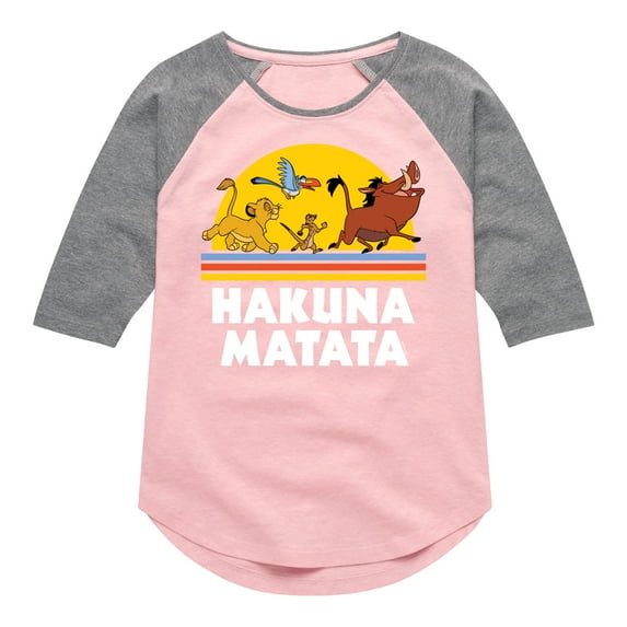 The Lion King - Hakuna Matata - Sunshine - Toddler & Youth Girls Raglan Graphic T-Shirt