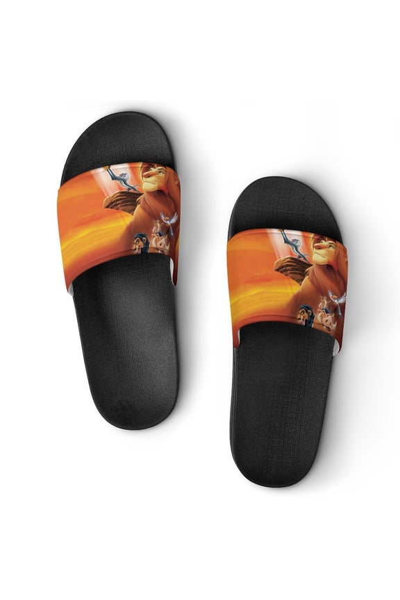 The Lion King Home Slippers Slide Sandals, Casual Pool Slide Outdoor, Slip-On Sandals Beach Slippers Shower Shoes for Mens Womens Boys Girls